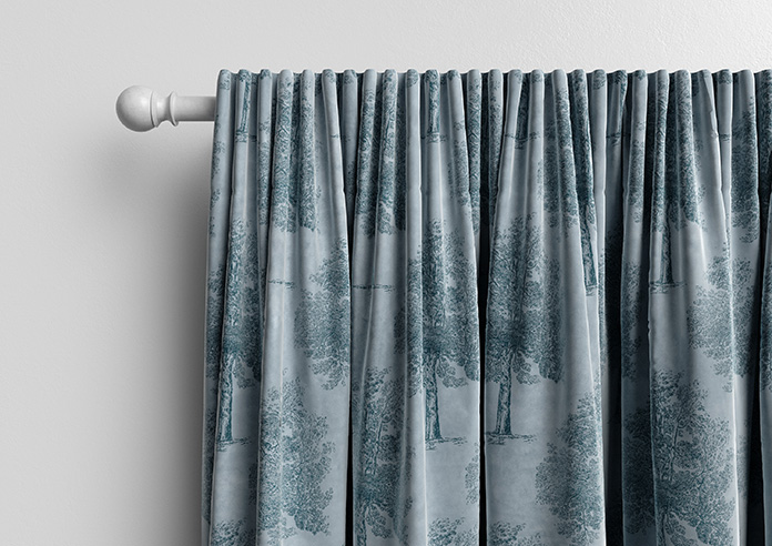 Vintage Tree Velvet, Monochrome - Made to Measure Curtains - Image 10